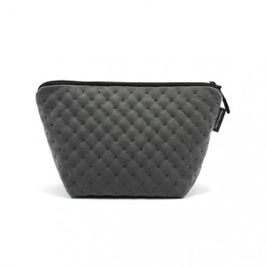 Szara pikowana kosmetyczka damska