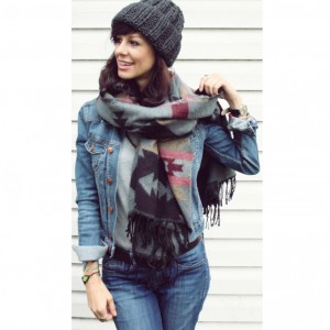 Czapka beanie handmade z wełną kolor grafit