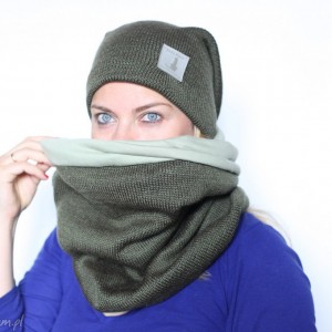 komplet zielony wełniany wojskowy