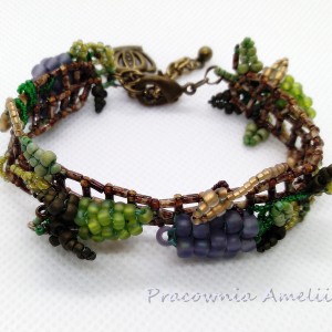 winogrona beading bransoletka