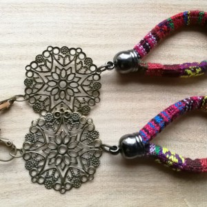 klipsy boho duże orientalne paski z linkamii- box x1- polecam, pojedyncza sztuka polecam