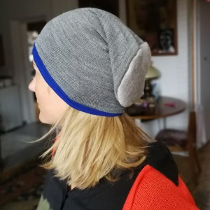 czapka zimowa dzianina wełna sportowa szara damska