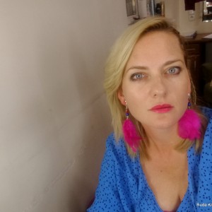 klipsy pióra różowe duże-box x1- polecam pojedyncza sztuka