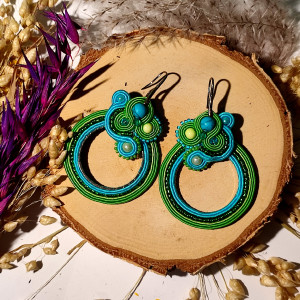 Uroboros - kolczyki sutasz koła