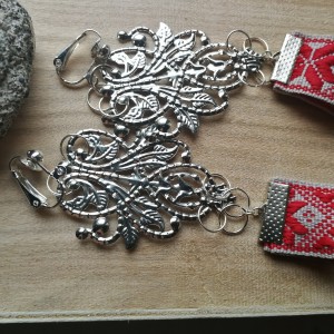 klipsy duze etno boho folk wiszące