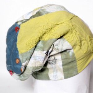 czapka patchworkowa folk damska