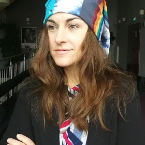 czapka turbanowa etno boho wiosenna patchwork