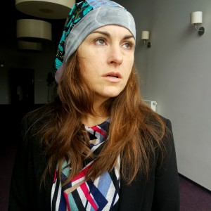 czapka turbanowa etno boho wiosenna patchwork