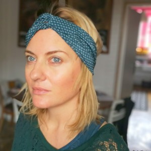 opaska damska turbanowa etno boho z tyłu na gumkę wiosenna rower joga