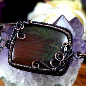 Jaspis, Miedziana bransoletka z jaspsiem, ręcznie wykonana, prezent dla niej, prezent dla mamy, prezent dla żony, handmade pomysł na prezent