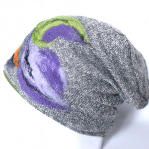 czapka wełniana damska szara