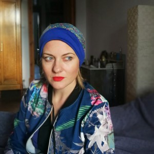 czapka damska patchworkowa wiosenna