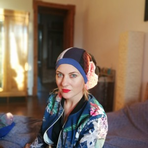 czapka damska patchworkowa wiosenna