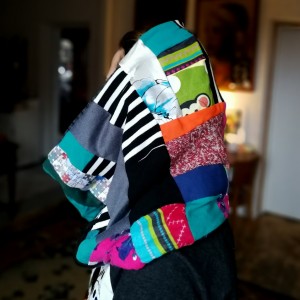 komin wiosenny energetyczny szyty patchworkowo