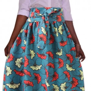 spódnica w stylu afrykańskim  długa wzorzysta zapinana w pasie na zamek