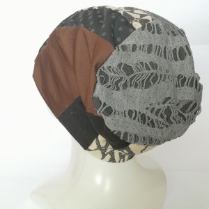 czapka damska szyta patchworkowo wiosenna dobra na codzinne noszenie
