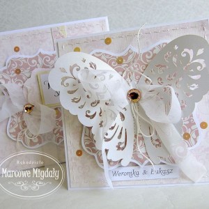 Kartka ślubna Ażurowy Motyl