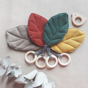 szelistek - gryzak sensoryczny, drewniany gryzak, wkład szeleszczący