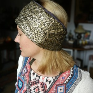 opaska złota brokatowa świetna elegancka i pojechana