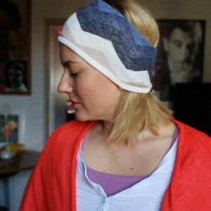 opaska damska dzianina swetrowa kolorowa