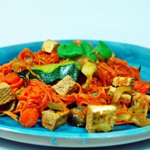 talerz Blue Lagoon brązowa glina