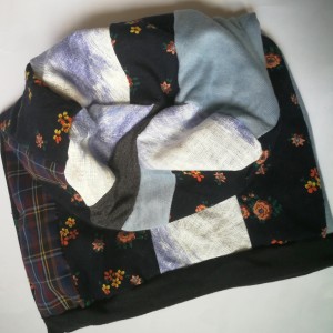 czapka wiosenna etno boho patchwork na podszewce