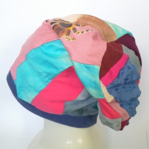 czapka turbanowa etno boho wiosenna patchwork
