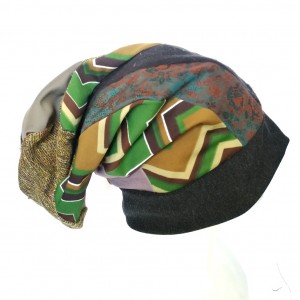 czapka turbanowa etno boho patchwork