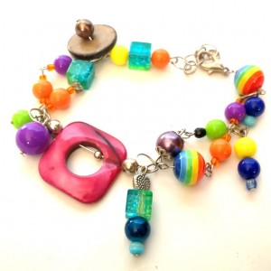 bransoletka kolorowa optymistyczna zwariowana