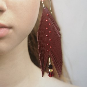 Kolczyki Bordowa Dziewczyna