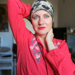 opaska damska wiosenna rower sport moro