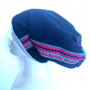 czapka damska wiosenna smerfetka folk boho