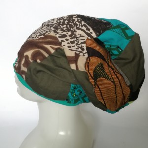 czapka damska smerfetka szyta patchworkowy