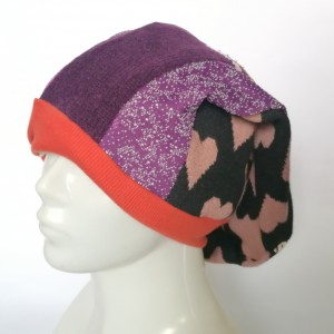 czapka damska smerfetka szyta patchworkowy
