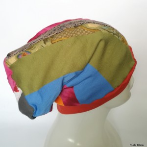 czapka damska patchworkowa na podszewce
