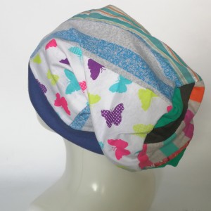 czapka damska patchworkowa na podszewce