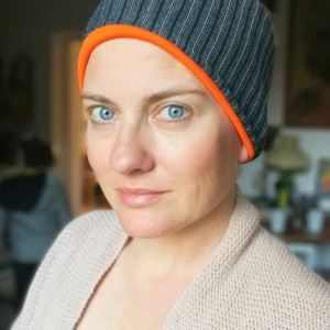 opaska unisex na podszewce pomarańczowej