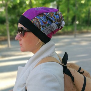 czapka szyta patchworkowo etno boho handmade