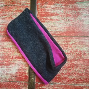 opaska damska grafitowo różowa