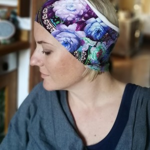 opaska wiosenna kolorowa koronkowa