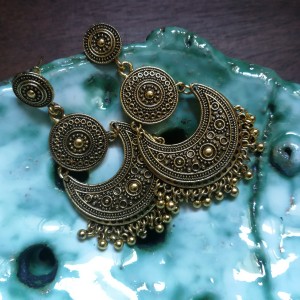 kolczyki orientalne duże długie ornamenty