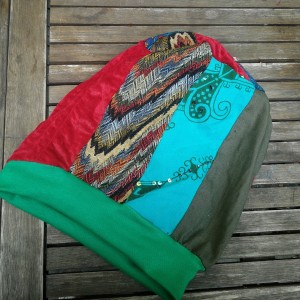 czapka damska szyta patchworkowo