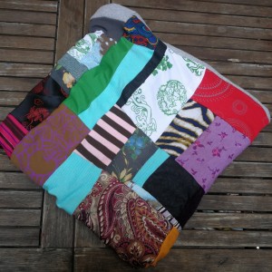 komin patchworkowy na podszewce miękki