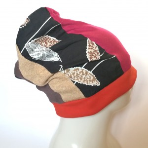 czapka etno boho szyta patchworkowo damska wiosenna