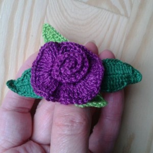 Spinka "Kwiaty we włosach" Fioletowy