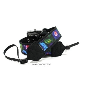 Pasek do aparatu fotograficznego Czarny łowicki z czarnym