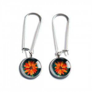 ORANGE FLOWER kolczyki