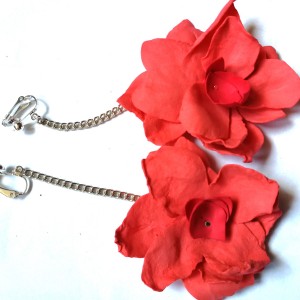 klipsy kwiatowe duże lekkie