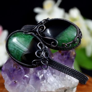 Agat i miedź, Miedziana bransoletka z Agatami, ręcznie wykonana, prezent dla niej prezent dla mamy, prezent urodzinowy biżuteria