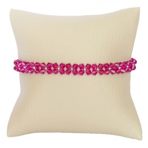 Bransoletka Gémeaux Swarovski Elements® kolor fuchsia srebro 925